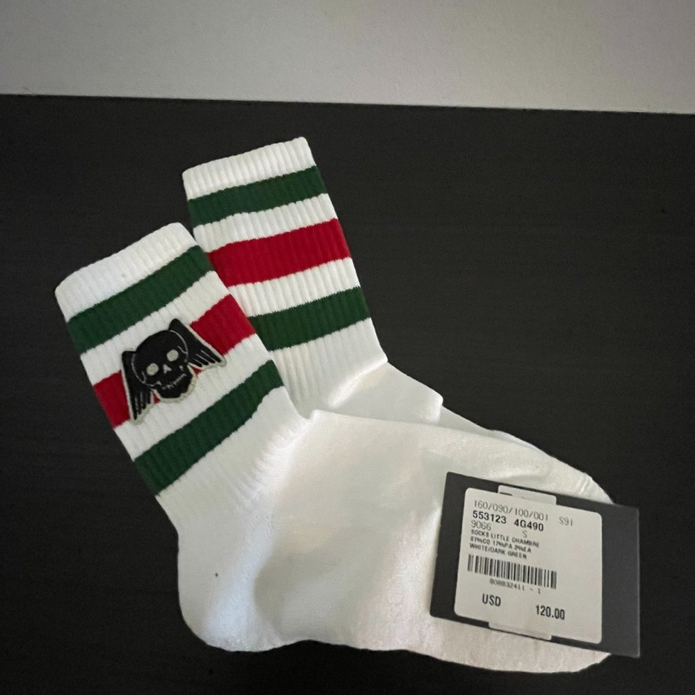 GUCCI Athletic Socks - Skulls  553123 4G490